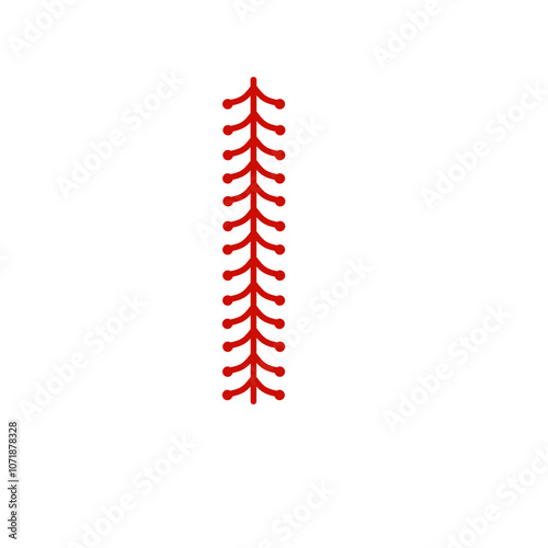 Photography The red stitch or stitching of the baseball