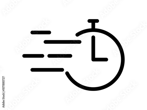 fast time line icon, watch icon vector illustration, isolated on white photo