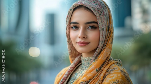 Young Emirati woman in hijab.