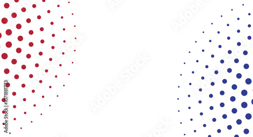 Versus halftone. American elections. Flat vector illustration isolated on white background.
