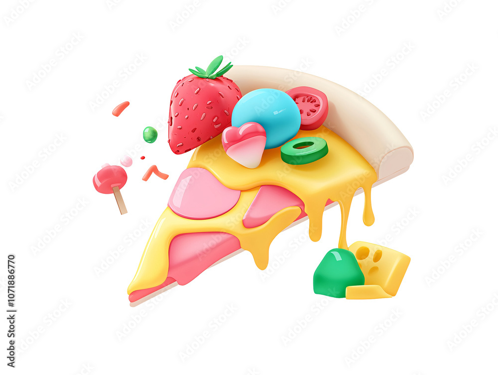 a slice of pizza with different toppings a slice of pizza with different toppings