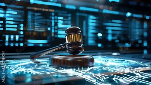 Gavel on a Digital Background: Law and Technology