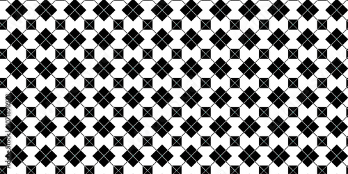 Square shape pattern design | Texture background | Multi diamond shape with line | 3d Elegant minimal seamless pattern with black colour