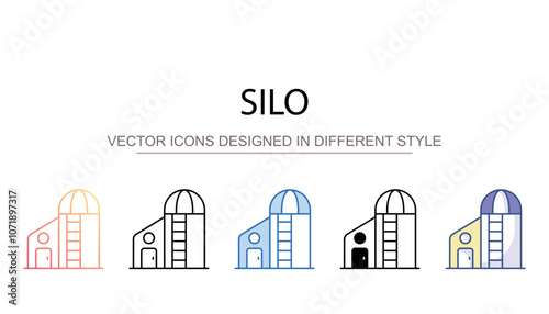 Silo icon design with white background stock illustration