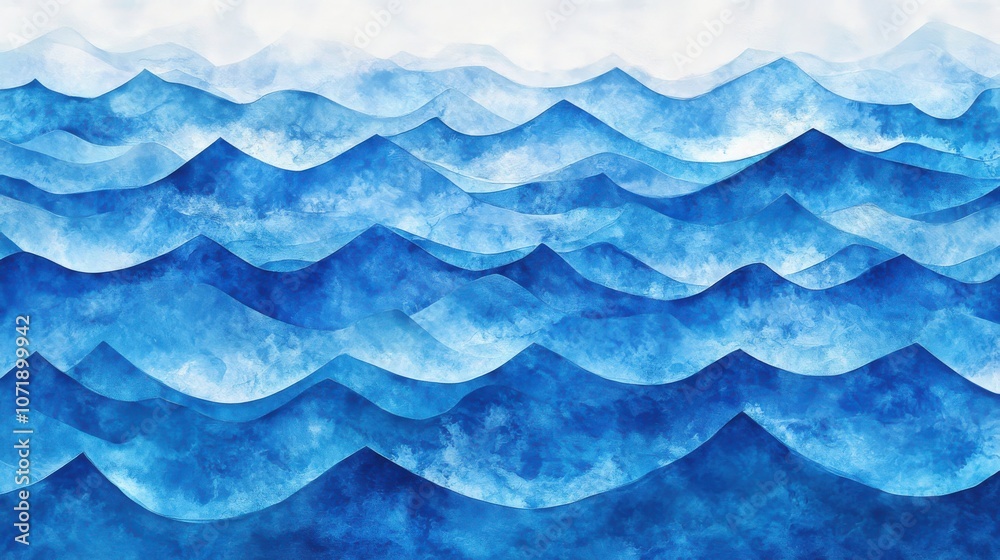 A serene blue wave pattern, showcasing gentle gradients of ocean hues, evoking tranquility and the beauty of nature. A serene blue wave pattern, showcasing gentle gradients of ocean hues, evoking tranquility and the beauty of nature.