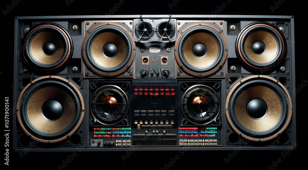 Fototapeta premium power sound system on abstract background
