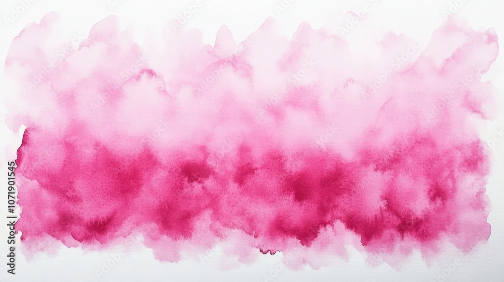 Fototapeta premium Soft pink watercolor texture with gradient hues for artistic backgrounds or designs.