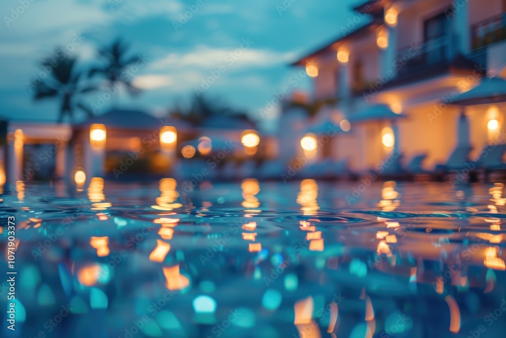 Obraz premium Spa retreat scene, blurred background with calming elements and gentle lighting