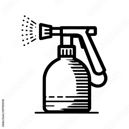 Simple Vector Icon of a spray – Logo Design Illustration