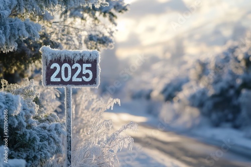 Frosted Signpost Marking th...