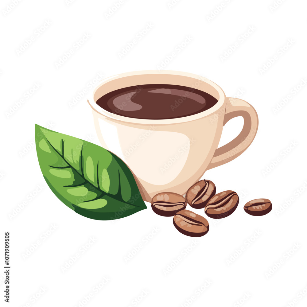 Obraz premium cup of coffee with beans