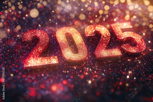 Glittering Red 2025 Number ...