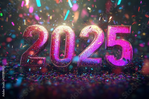 Glittering 2025 New Year's ...