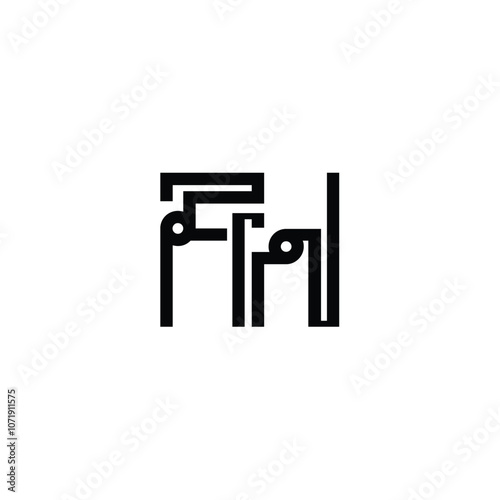 FH monogram logo design letter text name symbol monochrome logotype alphabet character simple logo