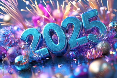 Glittering Blue 2025 New Ye...