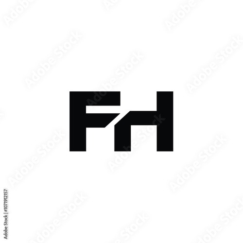 Free Download FH monogram logo design letter text name symbol monochrome logotype alphabet character simple logo - GFXLoad
