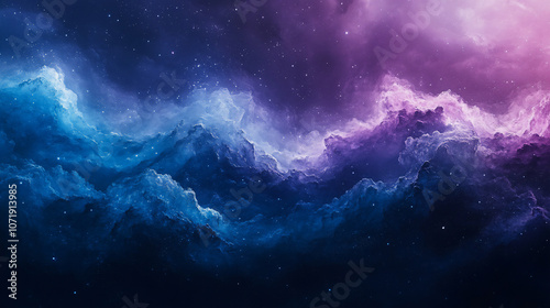 Galaxy Space - Deep blues, purples, and whites resembling stars and galaxies, for a cosmic, ethereal vibe
