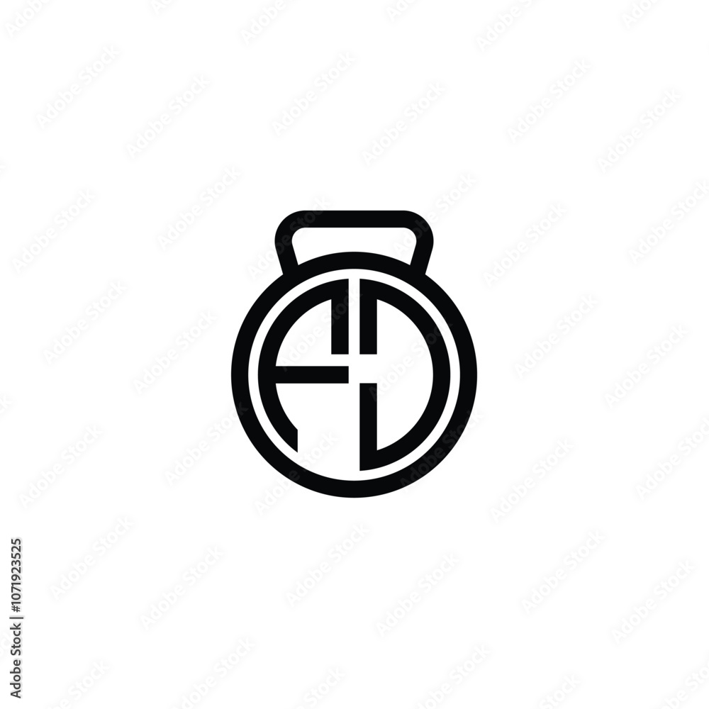 Obraz premium FJ monogram logo design letter text name symbol monochrome logotype alphabet character simple logo