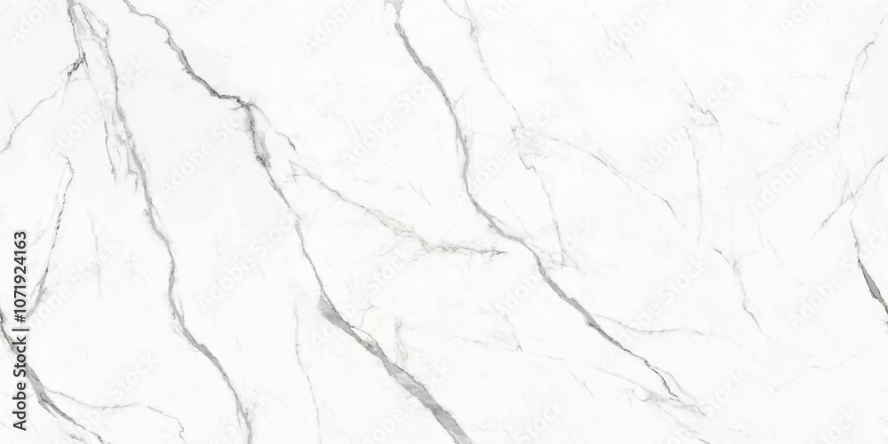 Fototapeta premium New Carrara Statuario white marble texture background, polished marble with clean and clear grey streaks, unique and intricate veining patterns, ceramic tile design, decorating home interiors