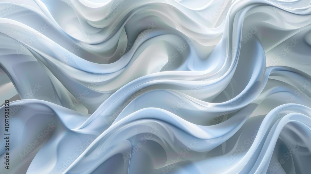 Obraz premium Abstract White and Blue Flowing Texture