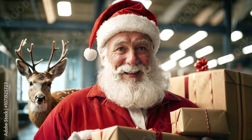 Santa Claus with Christmas ...