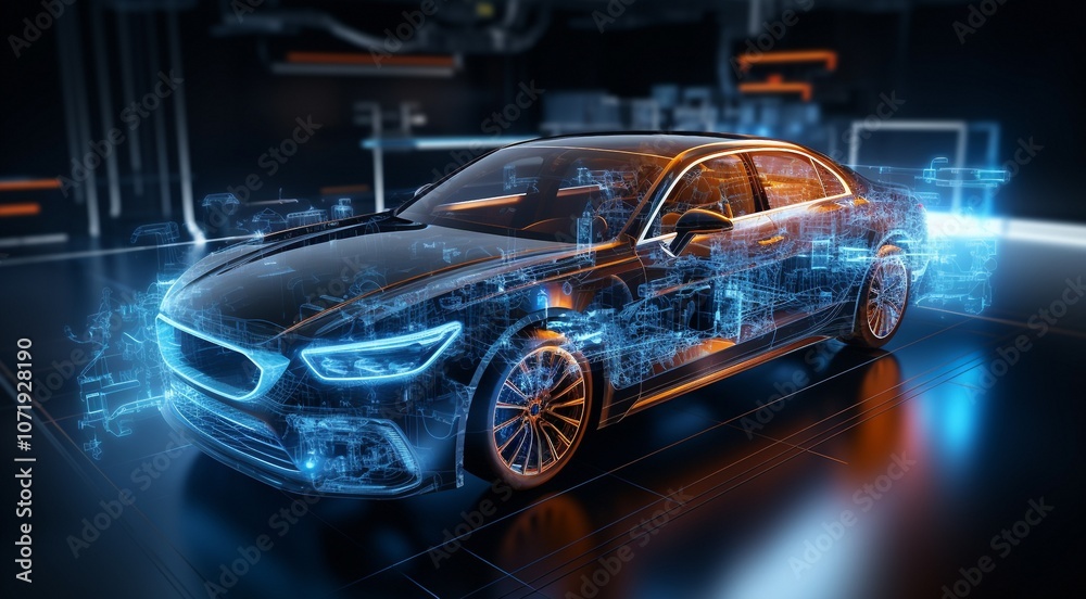 Obraz premium 3d engine background, 3d turbine