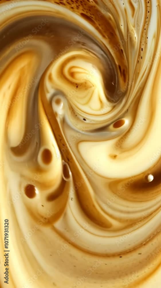 Creamy coffee swirl in close-up abstract design Creamy coffee swirl in close-up abstract design