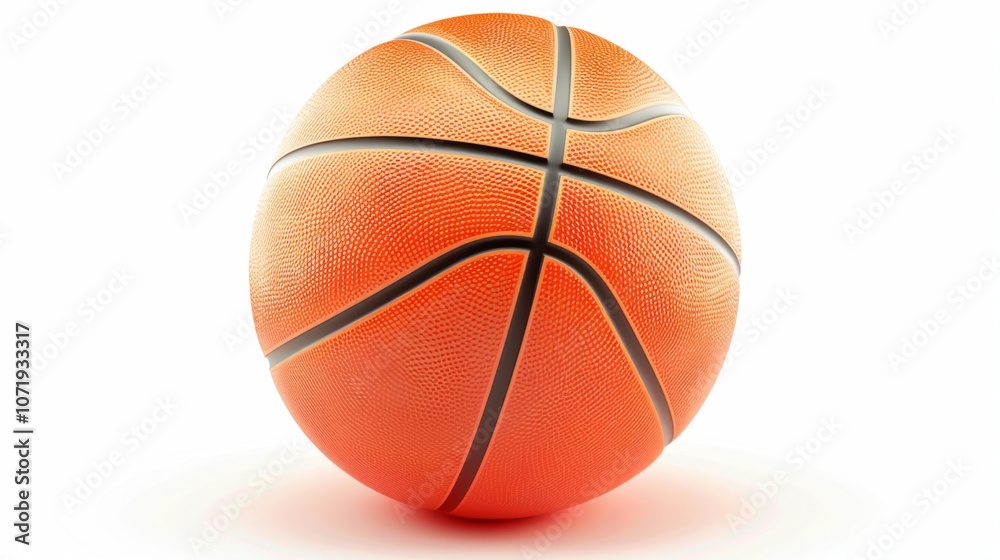 Fototapeta premium Basketball: The Orange Sphere of Competition