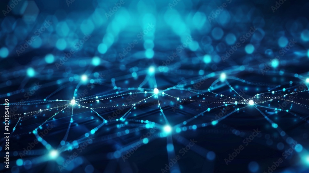 Obraz premium Abstract Digital Network Connection - Technology Background