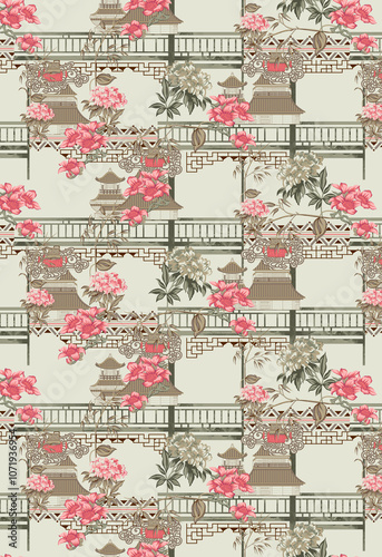seamless beautiful wallpaper cards all over design floral leaf vintage ornament Victorian ethnic geometric print paisley 