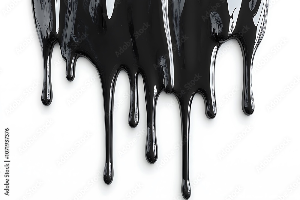 Close up of black paint shapes on white background with copy space. Abstract background, pattern and colour.
Close up of black paint shapes on white background with copy space. Abstract background, pattern and colour.
