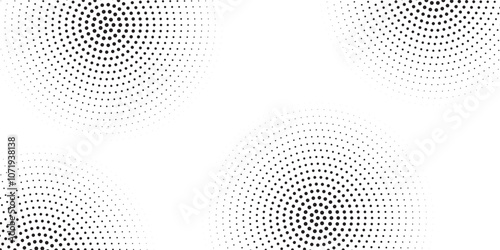 Set of halftone dots gradient pattern texture isolated on white background. Straight dotted spots using halftone circle dot raster texture. Vector blot half tone collection.