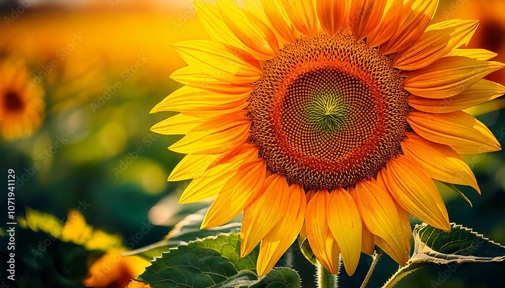 Fototapeta premium sunflower closeup summer sunny day