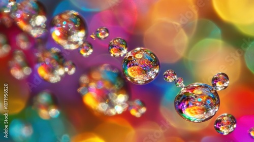 Rainbow Water Droplets