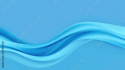 Abstract wave flow design in shades of blue and turquoise, wave, background