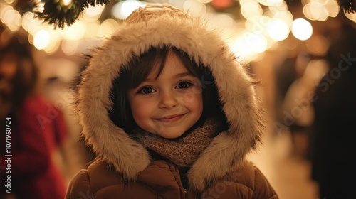 Cheerful Child Trying on Fu...