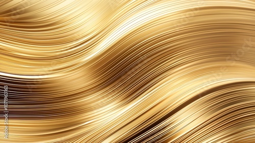 Abstract golden waves texture background image photo