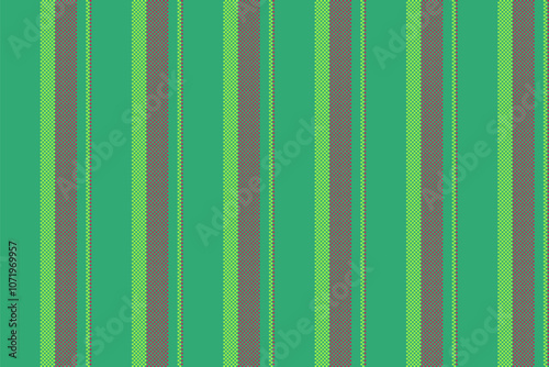 Pop lines pattern textile, blue fabric vertical background. Mockup vector seamless stripe texture in mint and red colors.