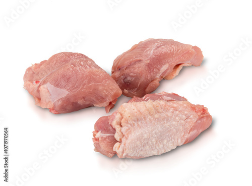 raw chicken meat isolated on white background
