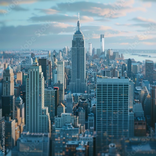 New York City Skyline with Iconic Skyscrapers