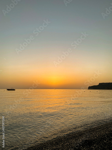 Watching the sunrise on a unique beach.