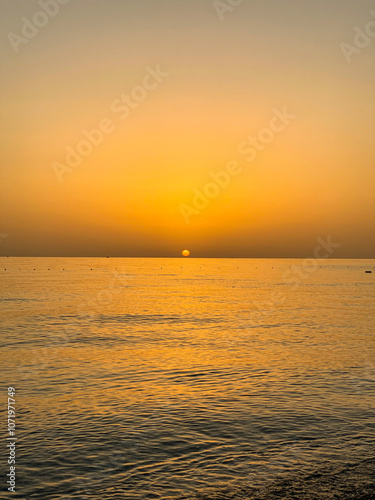 Watching the sunrise on a unique beach.