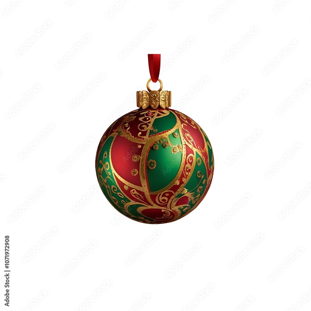 Christmas Ornament Globe, white background,vector illustration Christmas Ornament Globe, white background,vector illustration