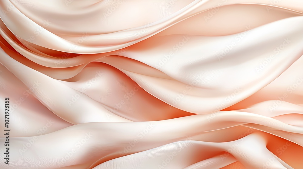 Elegant flowing fabric with soft pastel tones.