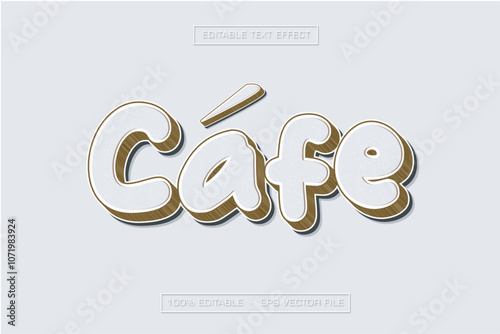 Cafe Editable Text Effect