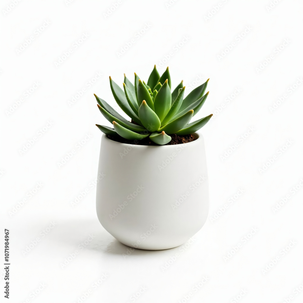 Elegant succulent plant in a minimalist white pot, showcasing the beauty of greenery and modern decor, perfect for home aesthetics, interior design, and creating a serene atmosphere Elegant succulent plant in a minimalist white pot, showcasing the beauty of greenery and modern decor, perfect for home aesthetics, interior design, and creating a serene atmosphere