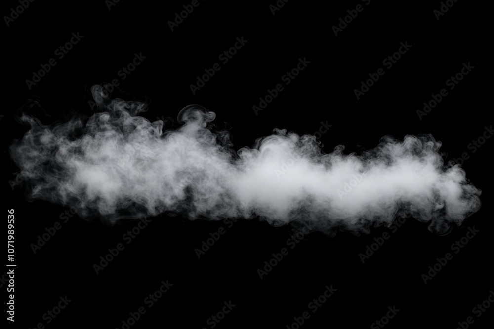 A long, white cloud of smoke is floating in the air A long, white cloud of smoke is floating in the air