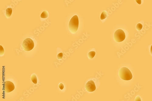 Cheese horizontal seamless background. Vector banner of cheese holes