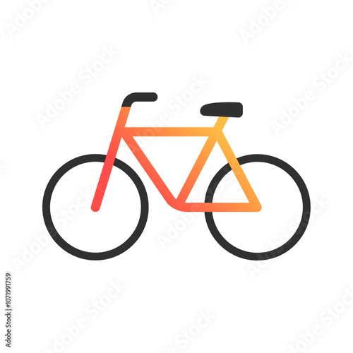Fahrrad mit Farbverlauf vektor Logo