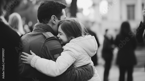 Heartwarming Reunion of Serviceman with His Children photo